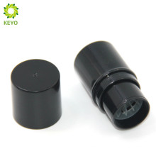 Plástico negro redondo mini tubos de bálsamo labial rechoncho lápiz labial cosméticos etiqueta privada contenedor